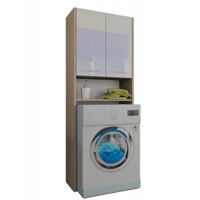 Szafka łazienkowa nad pralke LUNA 64 cm  POŁYSK AKRYL Sonoma